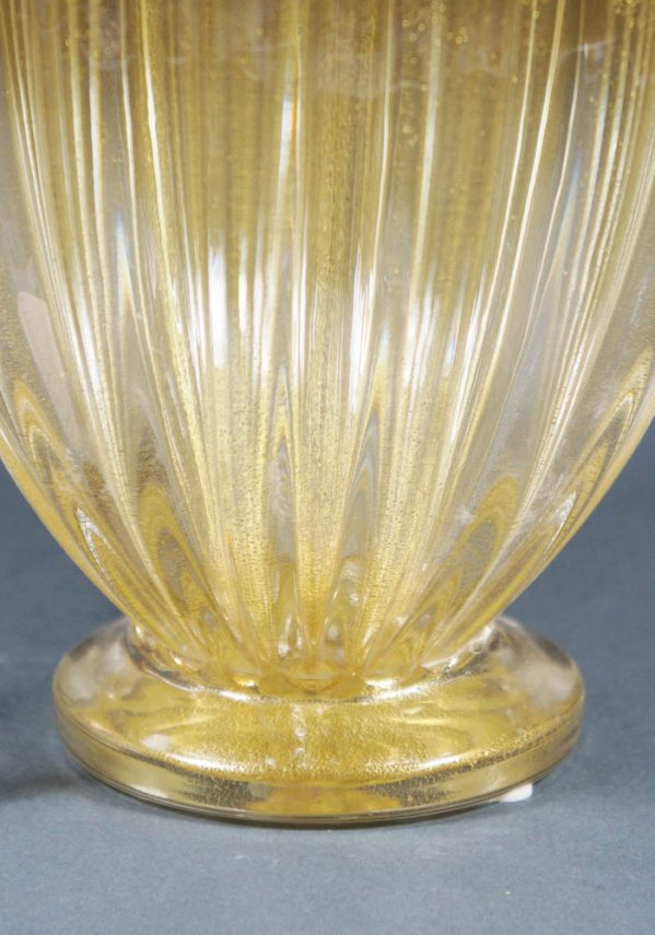 Venetian Glass Vase All Gold - Murano Glass - Murano Collection