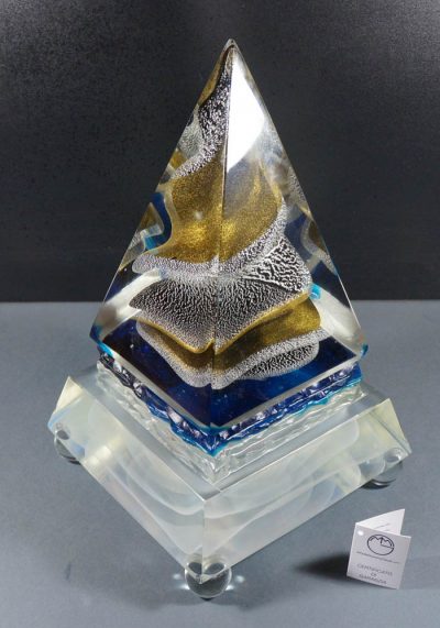 Murano Glass Pyramid Sculpture – Alberto Donà Master – Murano Art