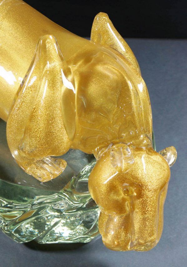 Murano Glass Animals - Golden Panther - Murano Art Glass