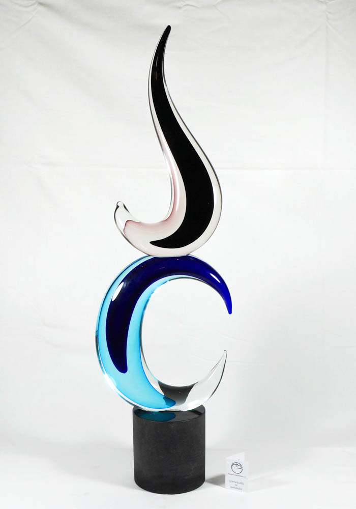 Victoria Murano Glass Abstract Sculpture Murano Art Glass Made