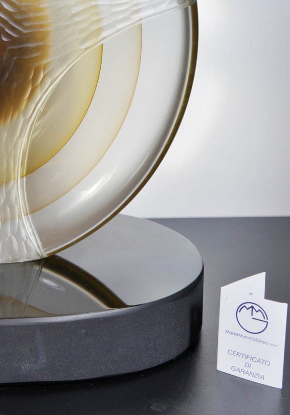 Murano Glass Three Discs Sculpture