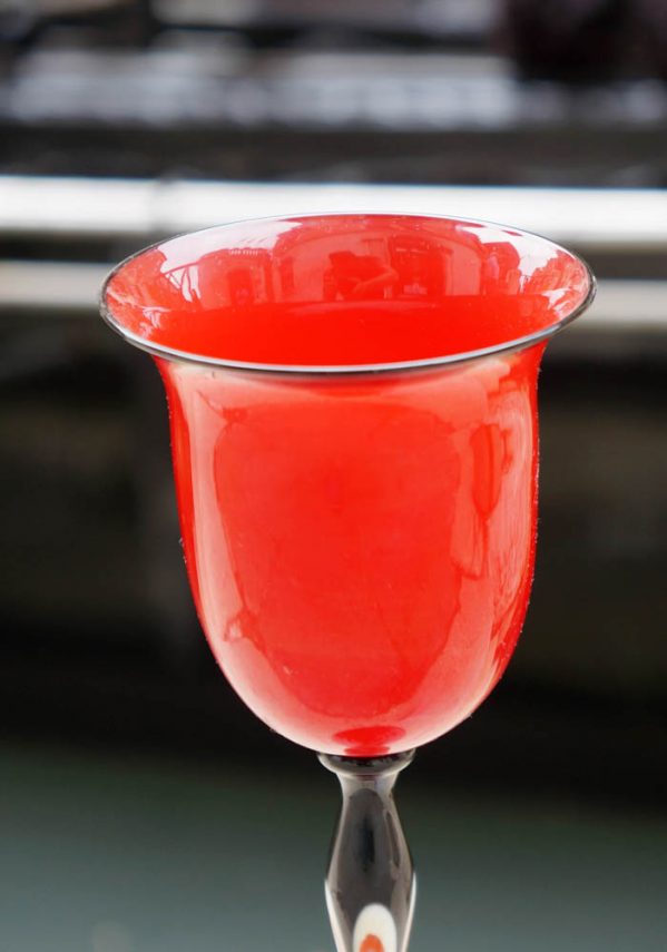 Venetian Glass Red Goblet - Murano Wine Glasses