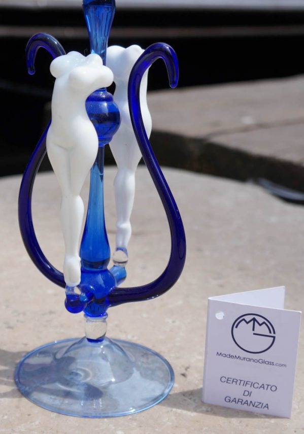 Venetian Glass Aquamarine Goblet - Murano Glass