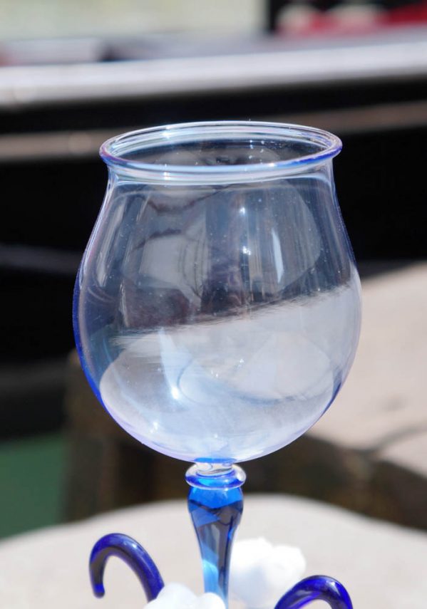 Venetian Glass Aquamarine Goblet - Murano Glass