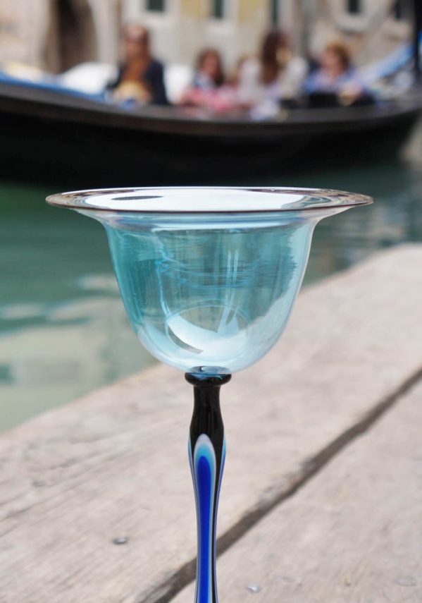 Venetian Glass Aquamarine Goblet - Murano Collection