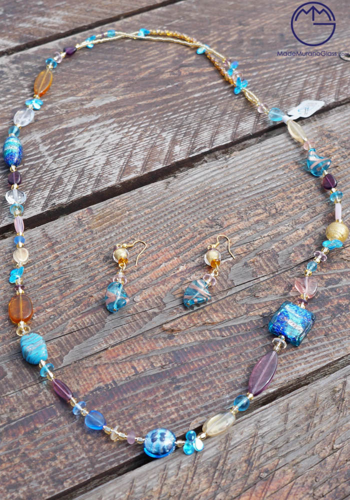 Bristol - Necklace And Earrings In Murano Glass - Venetian Glass Jewellery