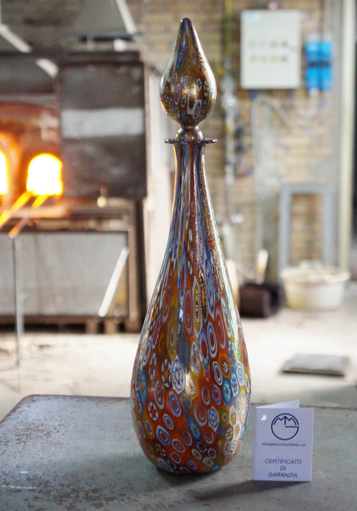 MURANO MORGILLO GLASS ムラノ 金彩ブルー双耳飾り グラス MURANO MORGILLO GLASS ムラノ 金彩ブルー双耳飾り グラス