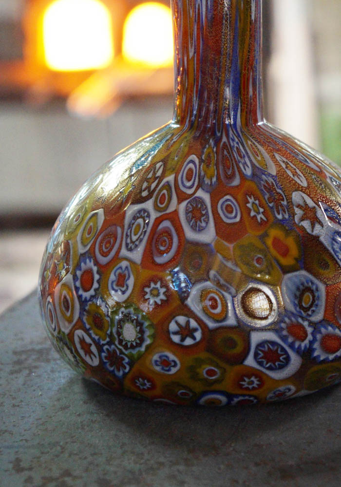 Liam - Murano Glass Bottle Murrina Millefiori - Made Murano Glass