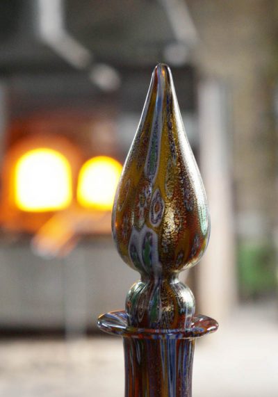 Liam - Bottle In Murano Glass With Murrina Millefiori