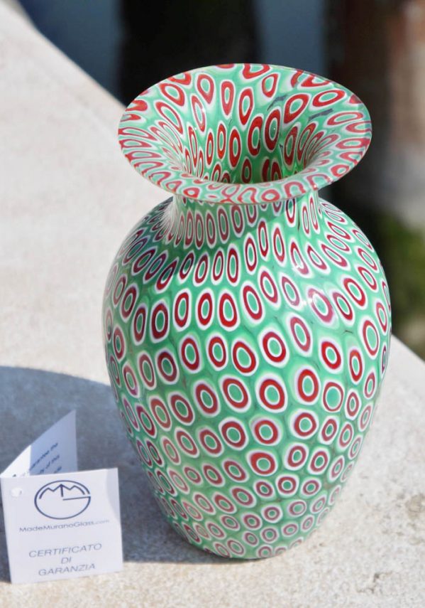 Venetian Glass Vase - Amos - With Murrina Millefiori