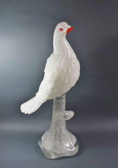 Murano Glass Birds – White Dove – Venetian Glass