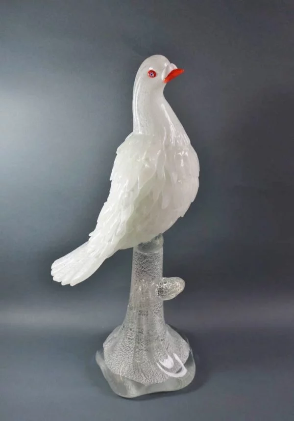 Murano Glass Birds - White Dove - Venetian Glass