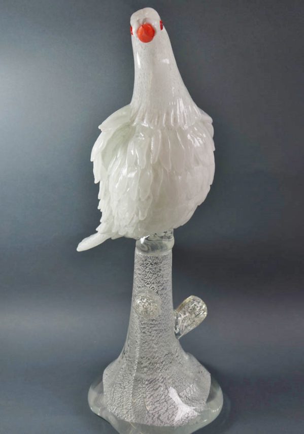 Murano Glass Birds - White Dove - Venetian Glass