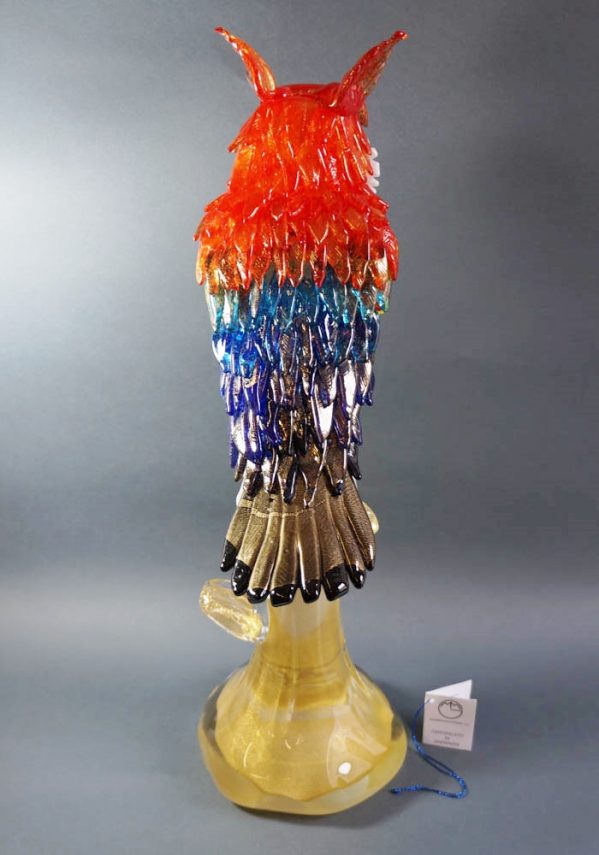 Murano Glass Birds - Coloured Owl - Venetian Glass