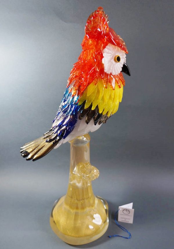 Murano Glass Birds - Coloured Owl - Venetian Glass