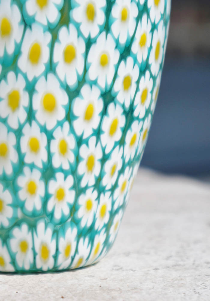 Murano Glass Vase - Flowers - With Murrina Millefiori - Made