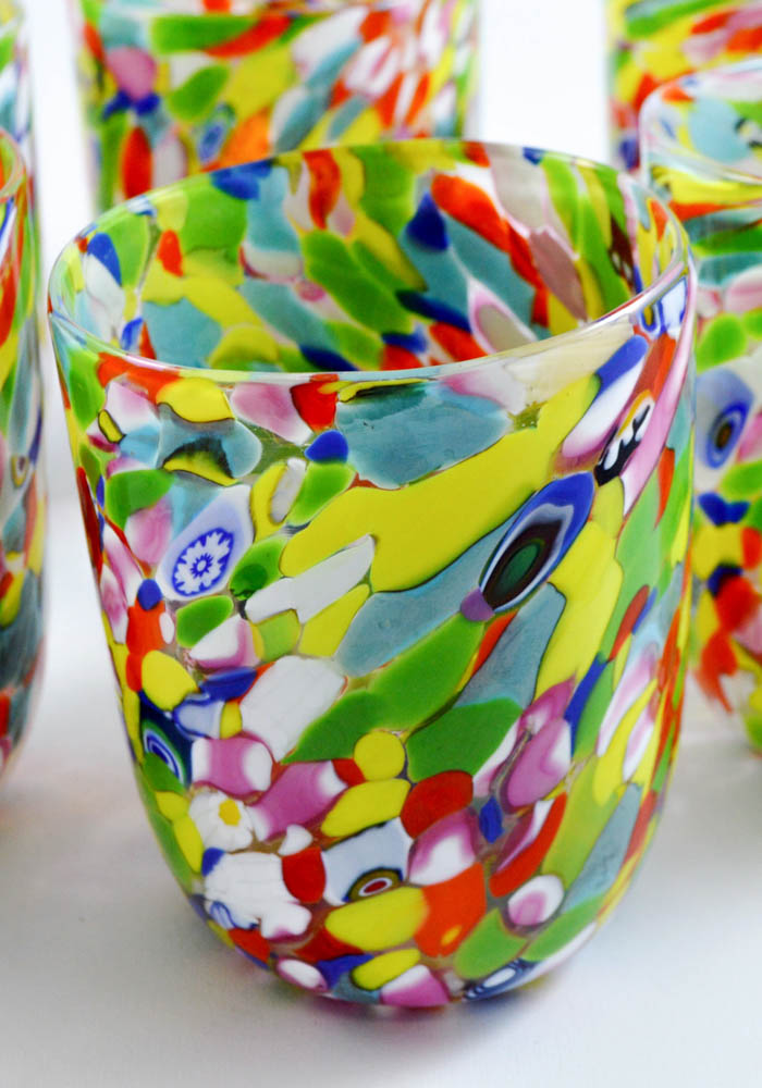 Set Of 6 Murano Drinking Glasses - Goto With Mace - Murano Art - Made ...