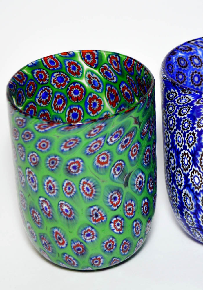MURANO MORGILLO GLASS ムラノ 金彩ブルー双耳飾り グラス MURANO MORGILLO GLASS ムラノ 金彩ブルー双耳飾り グラス