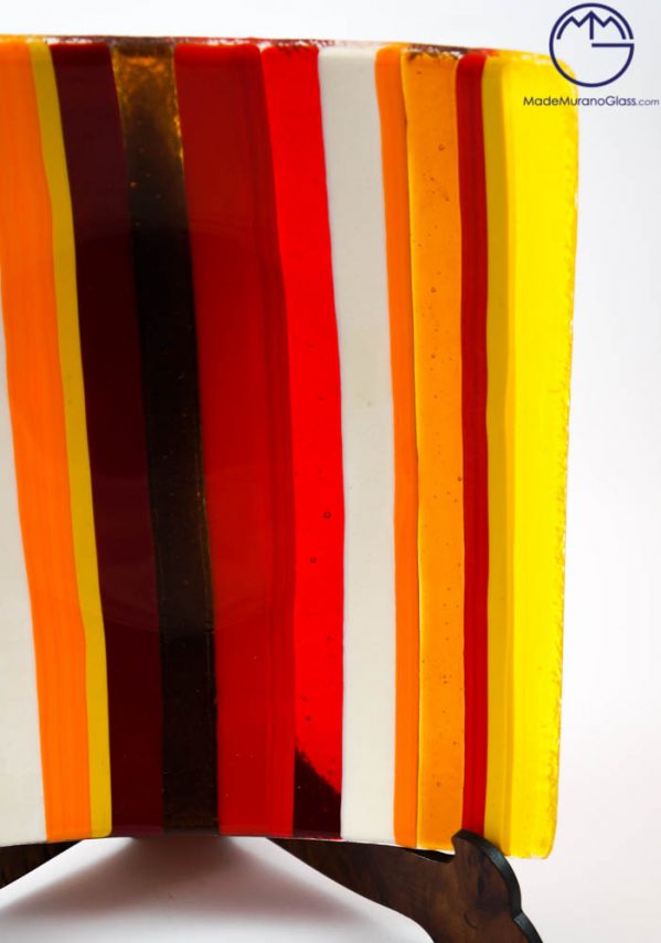 Large Square Plate - Murano Glass Tray - Murano Art -