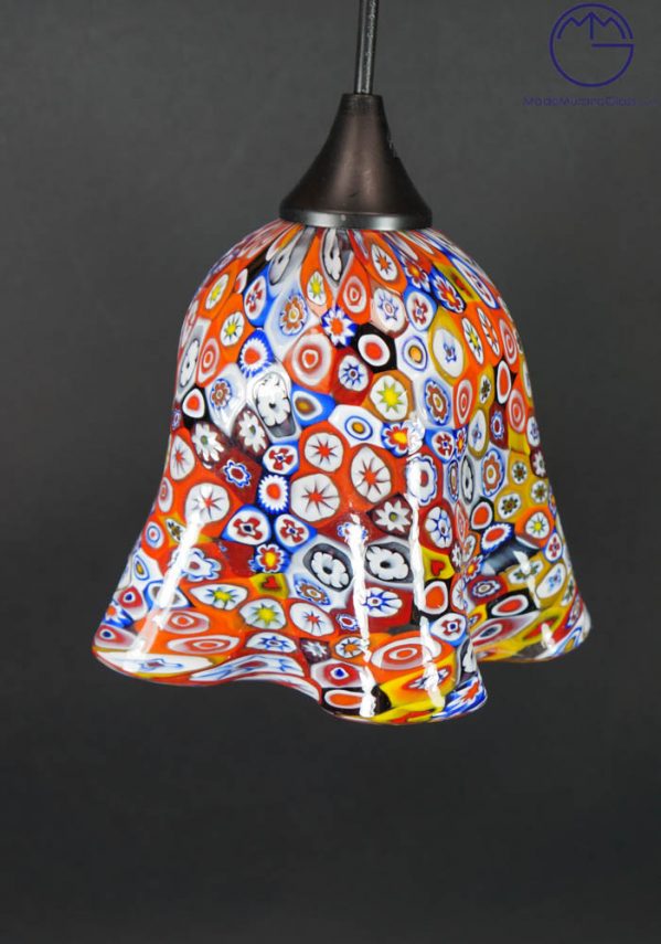Venetian Glass Lamps With Murrina Millefiori - Murano Glass