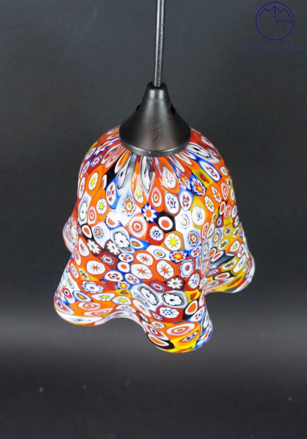 Glass Lamps With Murrina Millefiori Murano Glass Made