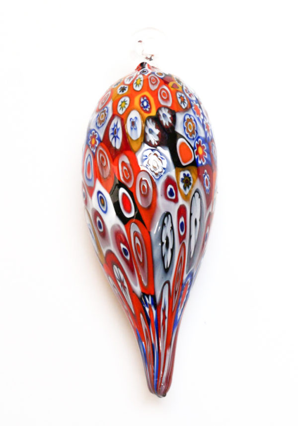 Robert - Christmas Ball In Venetian Blown Glass With Murrina Millefiori