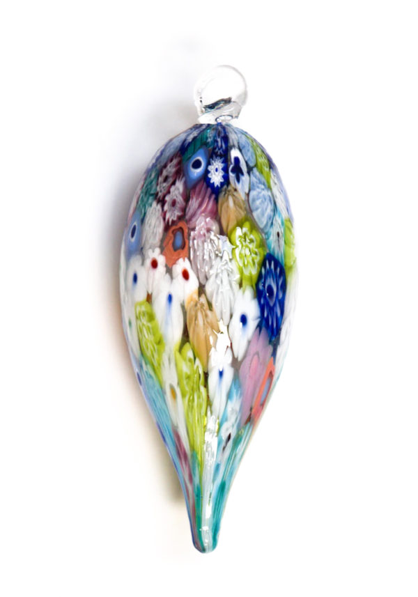 Christmas Ball In Murano Blown Glass With Murrina Millefiori
