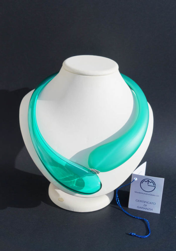 Vanessa - Marine Green Murano Glass Jewel