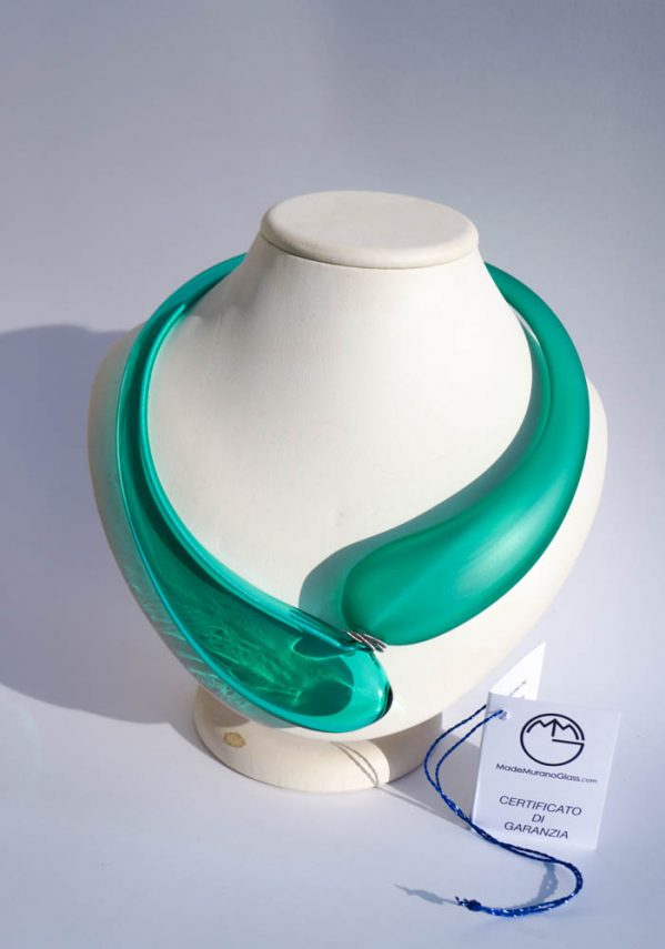 Vanessa - Marine Green Murano Glass Jewel