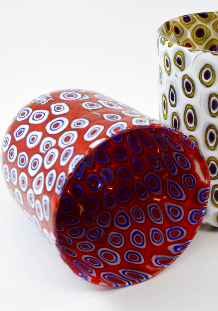 Vasos De Colores Cristal Bicchiere Goto Veneziano Murrine Millefiori Verde Murano Glasses Made In Italy E Vasos De Cristal De Colores