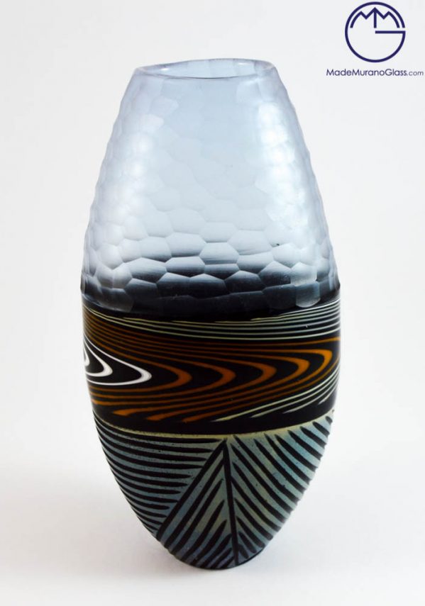 Ibu - Venetian Glass Vase Engraved