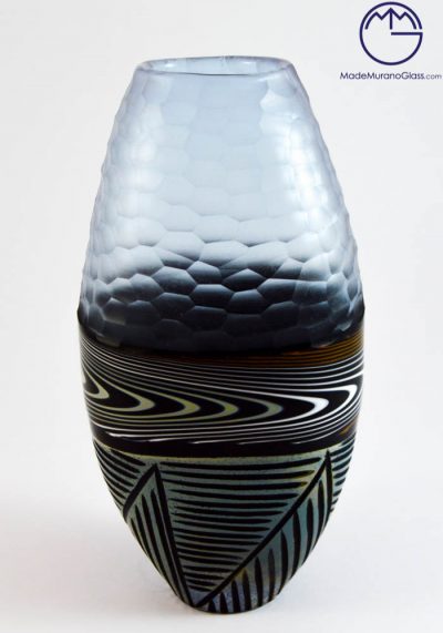 Ibu - Venetian Glass Vase Engraved