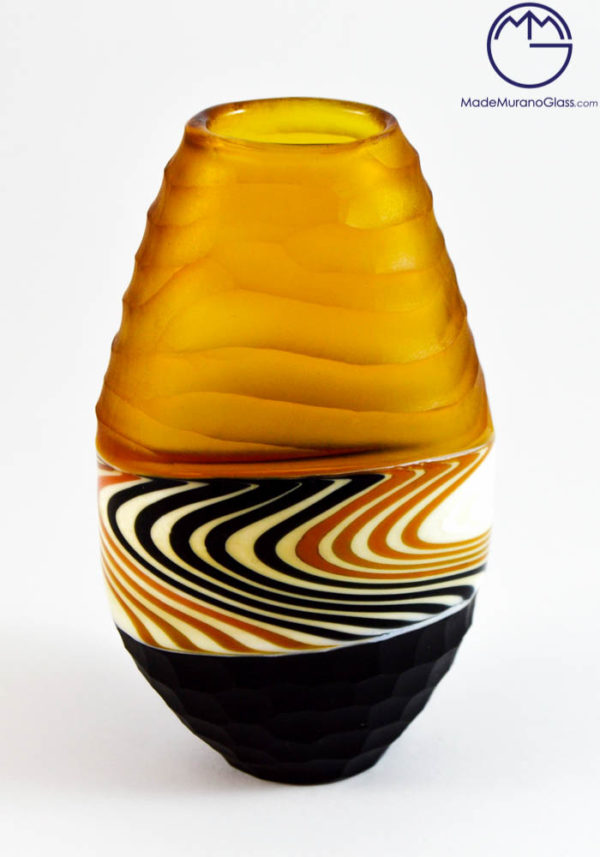Lagos - Amber Murano Glass Vase "Giulietta"