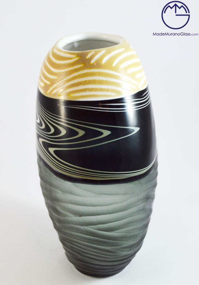 Fryk - Venetian Glass Vase Engraved