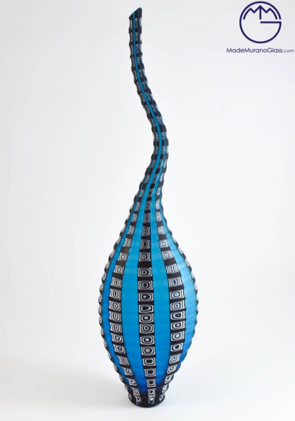 New Jersey - Venetian Glass Vase Engraved With Murrina
