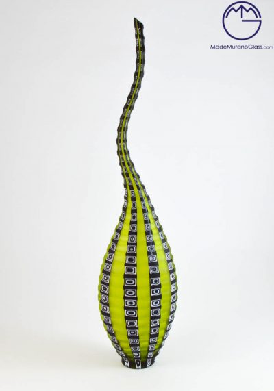 Nebraska - Venetian Glass Vase Engraved With Murrina