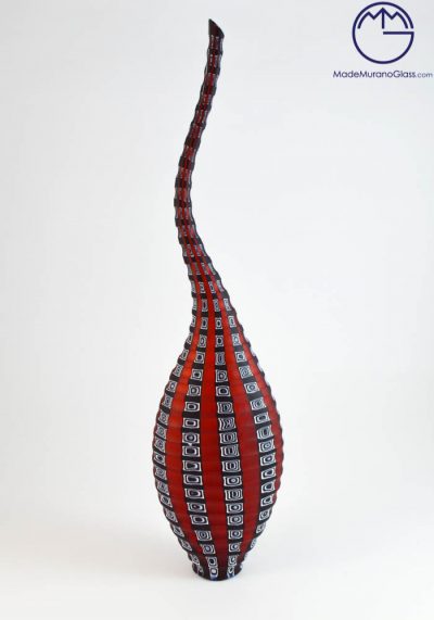 Nevada – Venetian Glass Vase Engraved With Murrina