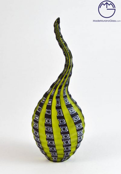 Michigan – Green Venetian Glass Vase With Murrina