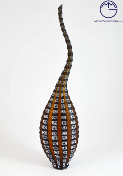 New Mexico – Venetian Glass Vase Engraved With Murrina – Venetian Glass