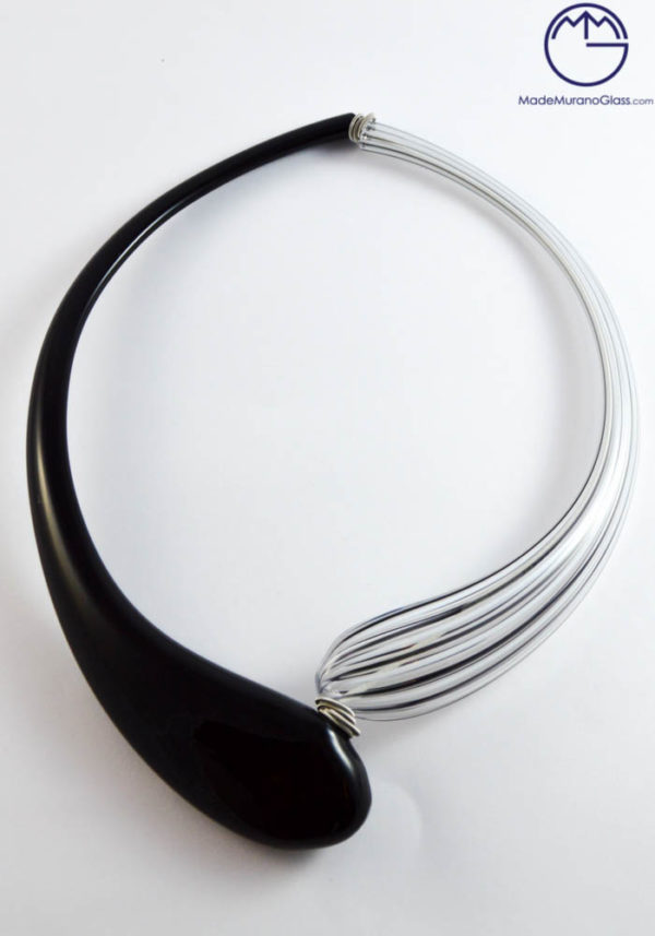 Montana - Venetian Glass Jewellery - Pendant With Filigrana In Murano Glass