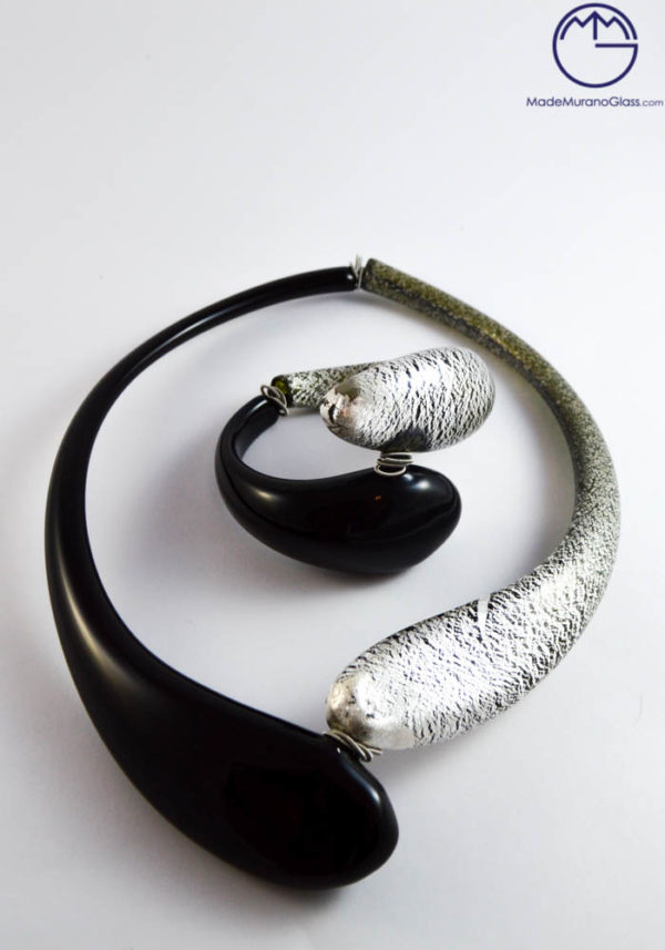 York - Necklace And Bracelet In Murano Glass - Venetian Jewellery