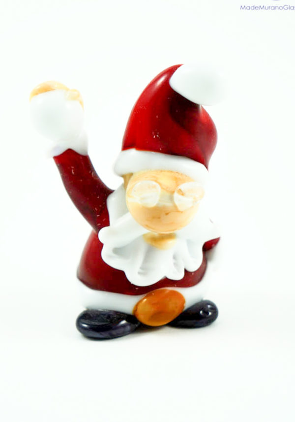 Murano Glass Sculpture Santa Claus