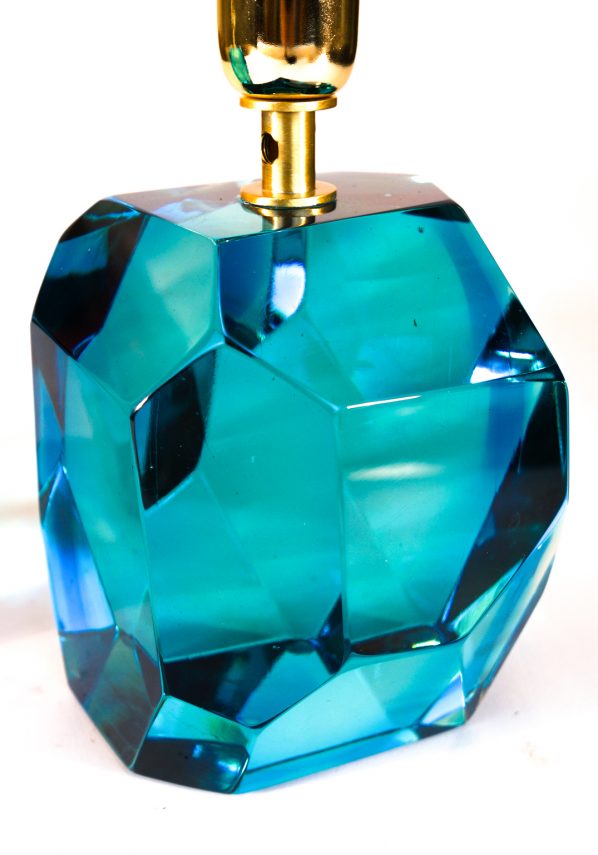 Rocce - Two Murano Glass Lamps Aquamarine