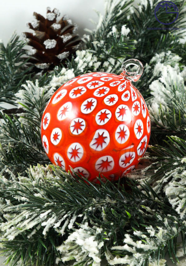 Reece - Christmas Ball In Venetian Blown Glass With Murrina Millefiori