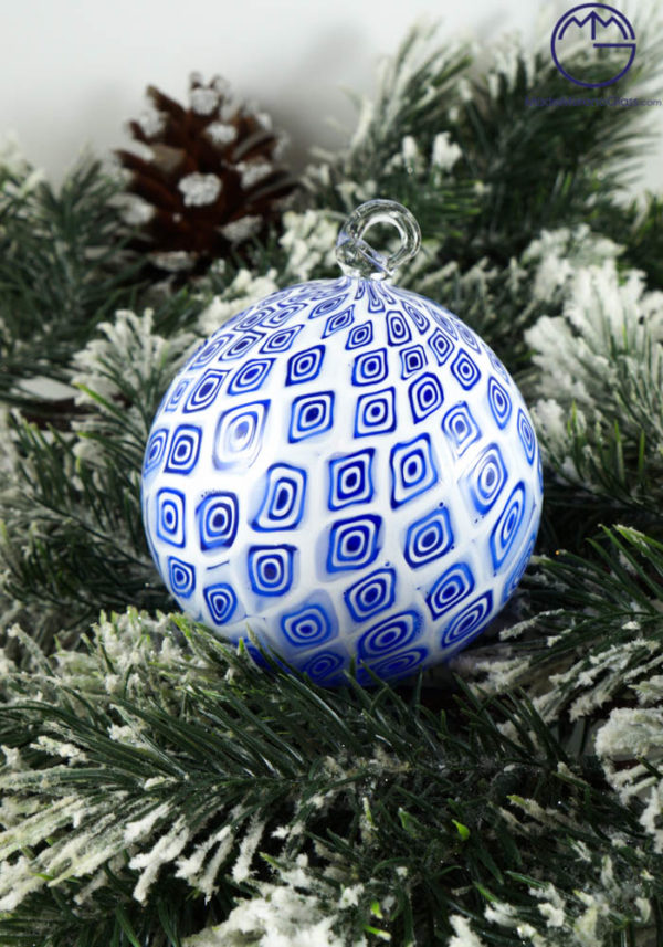 Christmas Ball In Murano Glass With Murrina Millefiori