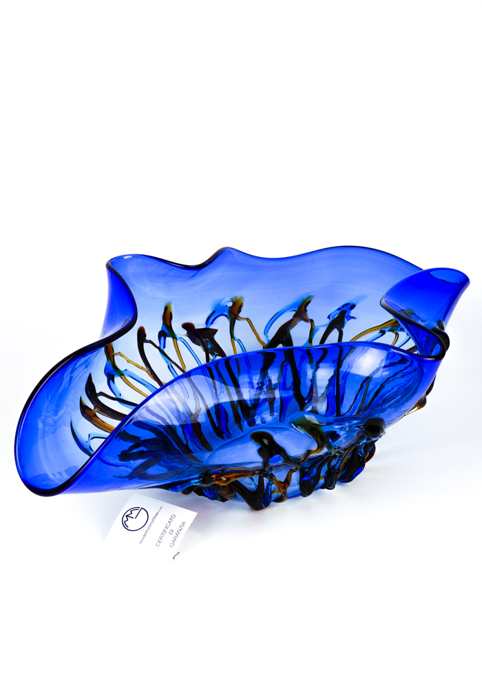 Mari E Monti - Blue Bowl - Made Murano Glass