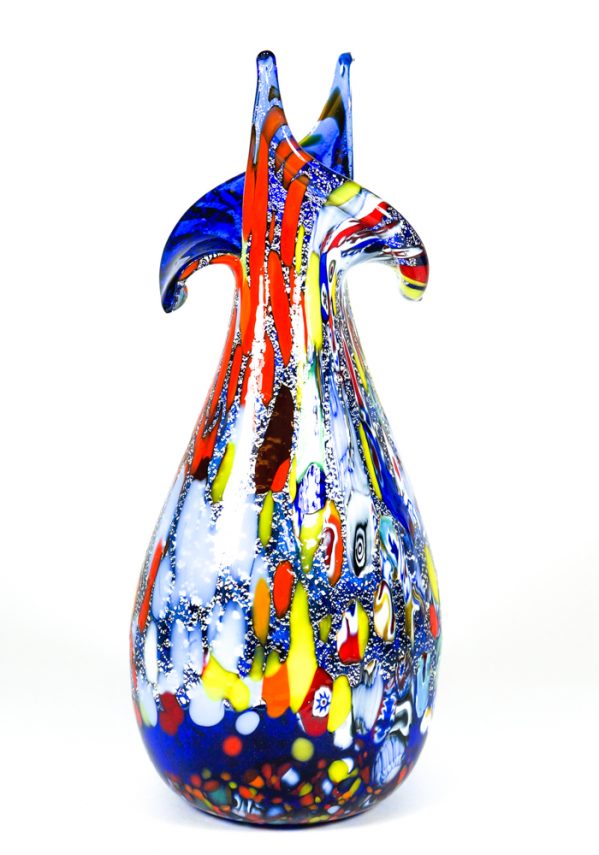 Rols - Murano Glass Vase Fantasy Blue