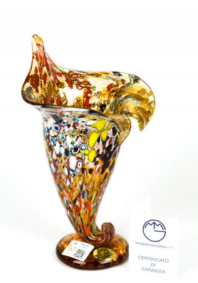 Cornucopia – Murano Glass Vase Fantasy Amber