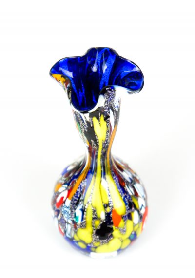 Quatrefoil - Murano Glass Vase Fantasy Blue