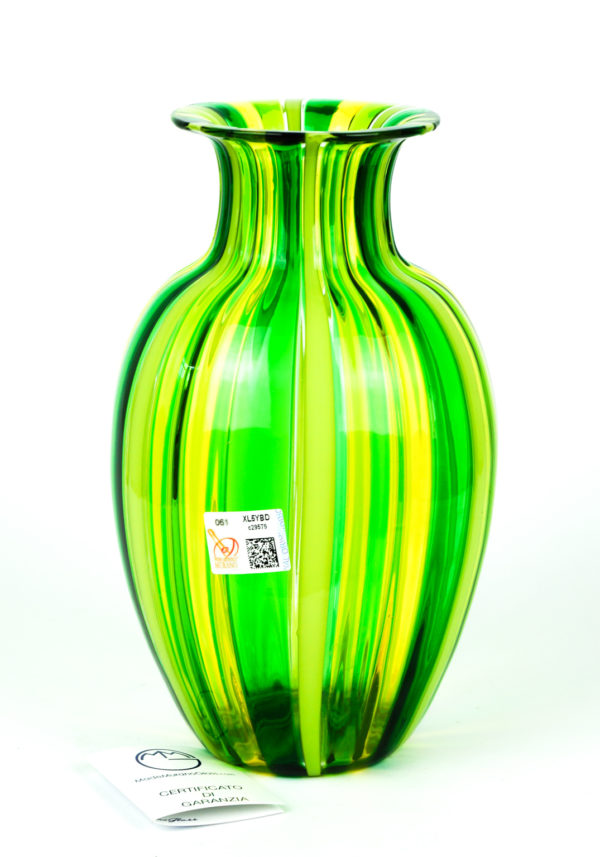 工芸品 Murano Glass Vase (Green & Yellow) 6a582fbe647ccf97a4f74f69c280b9